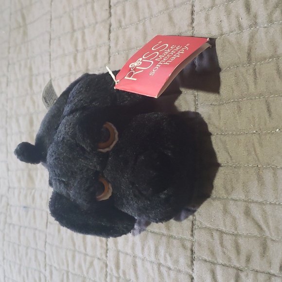 Russ Berrie "Gunther" Black Lab small stuff animal - Picture 1 of 4